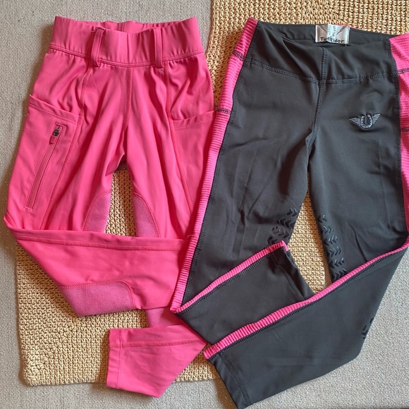 Little Girls Riding Pants Equestrian Horseback Tuff Rider xs Breeches - Picture 1 of 4